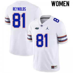 Women's Florida Gators #81 Daejon Reynolds NCAA Nike White Authentic Stitched College Football Jersey JRD4762FV